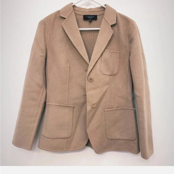 Talbots Soft Brushed Wool Camel Tan Unlined Blazer - Picture 1 of 6
